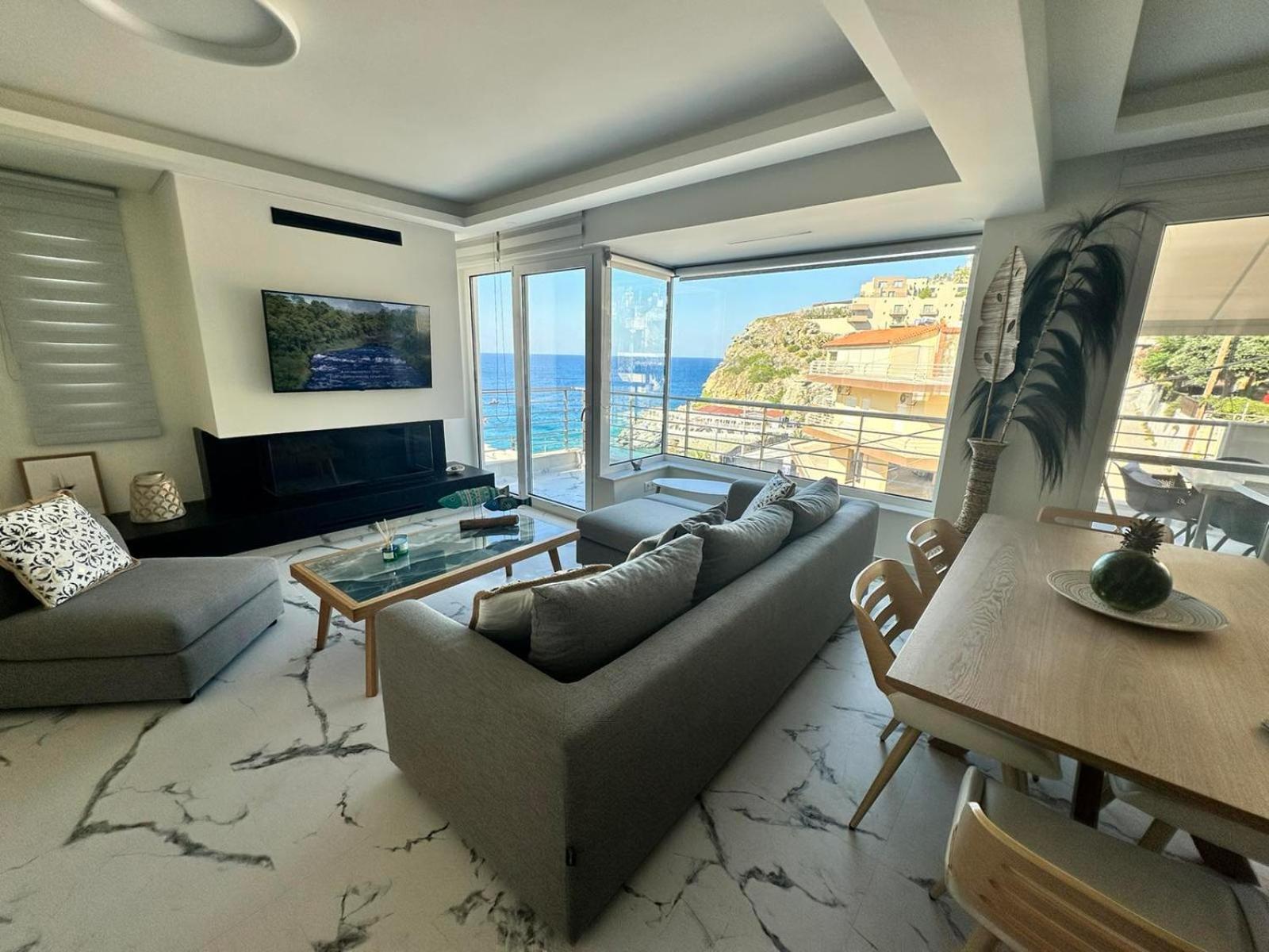Popis Sea View Apartments Айя-Пелагія Екстер'єр фото